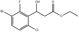 Ethyl 3-(3-bromo-6-chloro-2-fluorophenyl)-3-hydroxypropanoate Structure