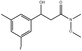 3-(3-Fluoro-5-methylphenyl)-3-hydroxy-N-methoxy-N-methylpropanamide Structure