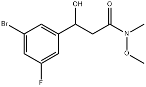 3-(3-Bromo-5-fluorophenyl)-3-hydroxy-N-methoxy-N-methylpropanamide Structure