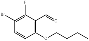 3-Bromo-6-butoxy-2-fluorobenzaldehyde Structure