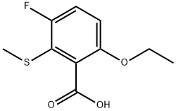 6-Ethoxy-3-fluoro-2-(methylthio)benzoic acid Structure