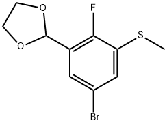 2-(5-Bromo-2-fluoro-3-(methylthio)phenyl)-1,3-dioxolane Structure