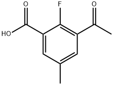 3-Acetyl-2-fluoro-5-methylbenzoic acid Structure