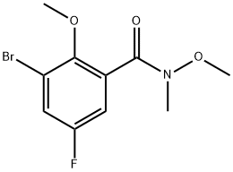 3-Bromo-5-fluoro-N,2-dimethoxy-N-methylbenzamide Structure