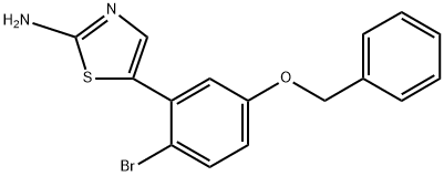 5-(5-(Benzyloxy)-2-bromophenyl)thiazol-2-amine 구조식 이미지