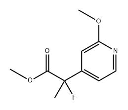methyl 2-fluoro-2-(2-methoxy-4-pyridyl)propanoate 구조식 이미지