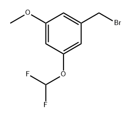 1-(bromomethyl)-3-(difluoromethoxy)-5-methoxy-benzene 구조식 이미지