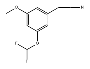 2-[3-(difluoromethoxy)-5-methoxy-phenyl]acetonitrile Structure