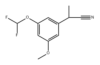 2-[3-(difluoromethoxy)-5-methoxy-phenyl]propanenitrile Structure