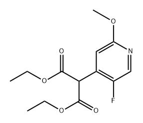 diethyl 2-(5-fluoro-2-methoxy-4-pyridyl)propanedioate Structure