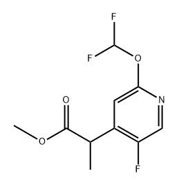 methyl 2-[2-(difluoromethoxy)-5-fluoro-4-pyridyl]propanoate Structure