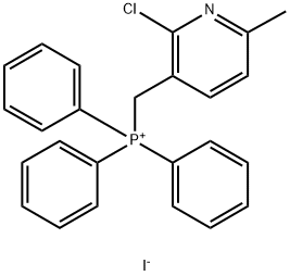 Phosphonium, [(2-chloro-6-methyl-3-pyridinyl)methyl]triphenyl-, iodide (1:1) Structure