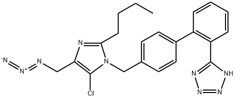 2H-Tetrazole, 5-[4'-[[4-(azidomethyl)-2-butyl-5-chloro-1H-imidazol-1-yl]methyl][1,1'-biphenyl]-2-yl]- Structure