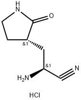 (S)-2-amino-3-((S)-2-oxopyrrolidin-3-yl)propanenitrile hydrochloride 구조식 이미지