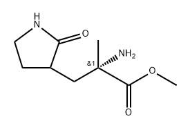 (2S)-Methyl 2-amino-2-methyl-3-(2-oxopyrrolidin-3-yl)propanoate Structure