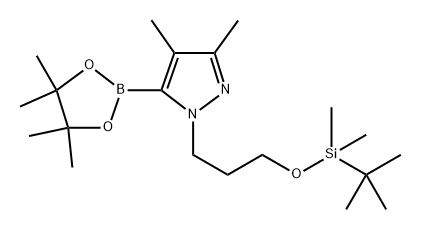 1-(3-((tert-Butyldimethylsilyl)oxy)propyl)-3,4-dimethyl-5-(4,4,5,5-tetramethyl-1,3,2-dioxaborolan-2-yl)-1H-pyrazole Structure