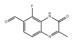 5-Fluoro-2-methyl-3-oxo-3,4-dihydroquinoxaline-6-carbaldehyde 구조식 이미지