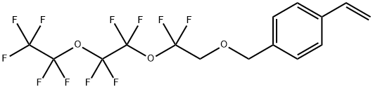1-[[2,2-difluoro-2-[1,1,2,2-tetrafluoro-2-(1,1,2,2,2-pentafluoroethoxy)ethoxy]ethoxy]methyl]-4-ethenyl- benzene, Structure