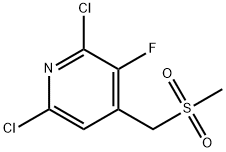 2,6-Dichloro-3-fluoro-4-((methylsulfonyl)methyl)pyridine Structure