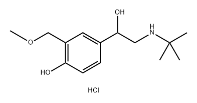 4-(2-(tert-butylamino)-1-hydroxyethyl)-2-(methoxymethyl)phenol hydrochloride Structure