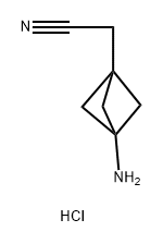 (3-Amino-bicyclo[1.1.1]pent-1-yl)-acetonitrile hydrochloride Structure