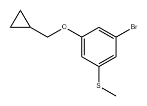 (3-Bromo-5-(cyclopropylmethoxy)phenyl)(methyl)sulfane Structure