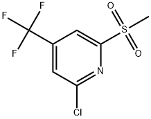 Pyridine, 2-chloro-6-(methylsulfonyl)-4-(trifluoromethyl)- Structure