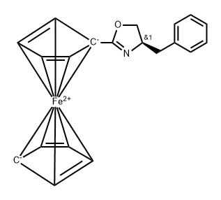 [(4R)-4,5-dihydro-4-(phenylMethyl)-2-oxazolyl]-Ferrocene 구조식 이미지