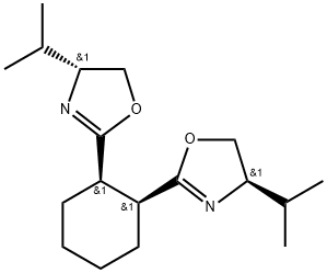 Oxazole, 2,2'-(1R,2S)-1,2-cyclohexanediylbis[4,5-dihydro-4-(1-methylethyl)-, (4R,4'R)- Structure