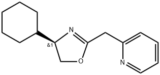 Pyridine, 2-[[(4R)-4-cyclohexyl-4,5-dihydro-2-oxazolyl]methyl]- Structure