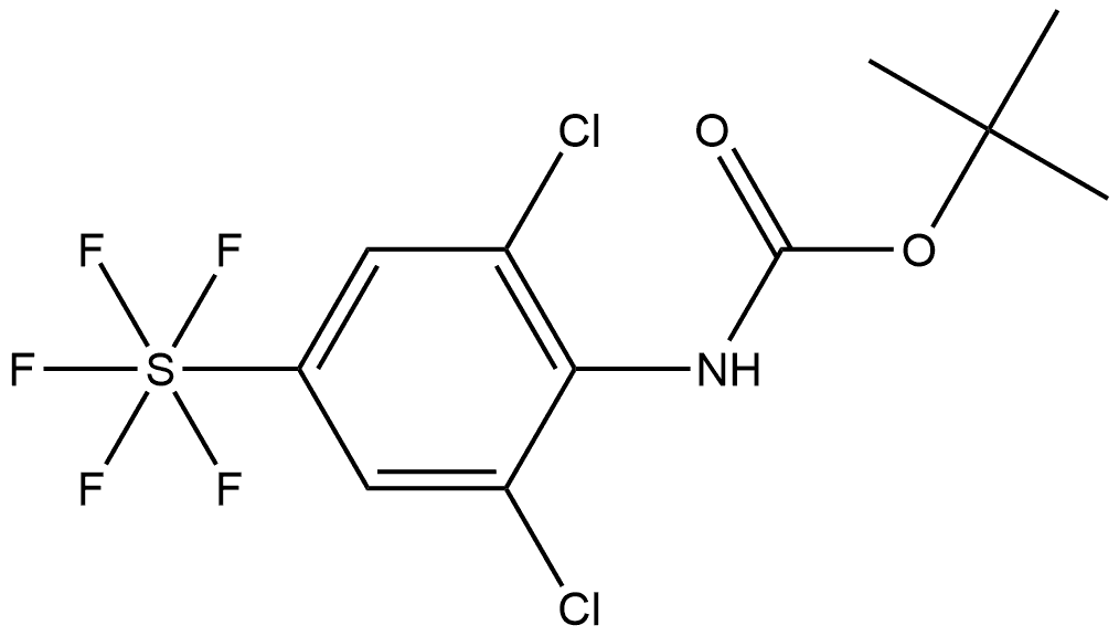 Sulfur, [3,5-dichloro-4-[[(1,1-dimethylethoxy)carbonyl]amino]phenyl]pentafluoro-, (OC-6-21)- Structure