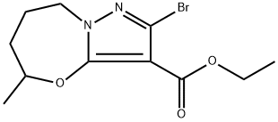 Ethyl 2-bromo-5-methyl-5,6,7,8-tetrahydropyrazolo[5,1-b][1,3]oxazepine-3-carboxylate Structure