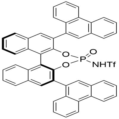 (11BS)-1,1,1-trifluoro-N-(4-oxido-2,6-di(phenanthren-9-yl)-8,9,10,11,12,13,14,15-octahydrodinaphtho[2,1-d:1',2'-f][1,3,2]dioxaphosphepin-4-yl)methanesulfonamide Structure