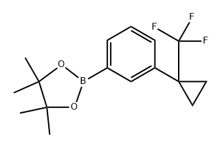 4,4,5,5-tetramethyl-2-{3-[1-(trifluoromethyl)cyclopropyl]phenyl}-1,3,2-dioxaborolane Structure