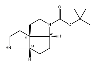 (3aS,5aS,8aR)-tert-Butyl octahydrocyclopenta[1,2-b:3,2-b']dipyrrole-3(3aH)-carboxylate 구조식 이미지