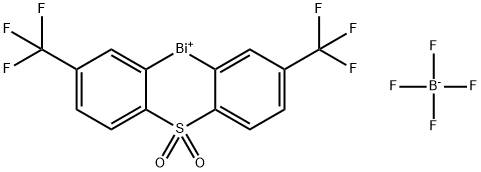 10H-Dibenzo[b,e][1,4]thiabismin-10-ium, 2,8-bis(trifluoromethyl)-, 5,5-dioxide, tetrafluoroborate(1-) (1:1) Structure