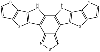 Dithieno[2'',3'':4',5']thieno[2',3':4,5]pyrrolo[3,2-e:2',3'-g][2,1,3]benzothiadiazole, 12,13-dihydro- 구조식 이미지