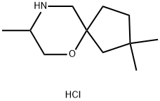 6-Oxa-9-azaspiro[4.5]decane, 2,2,8-trimethyl-, hydrochloride (1:1) Structure