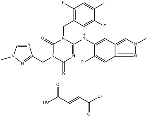 Ensitrelvir fumarate 구조식 이미지