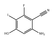 6-Amino-2-fluoro-4-hydroxy-3-iodobenzonitrile Structure