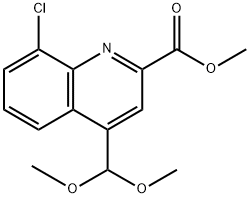 methyl 8-chloro-4-(dimethoxymethyl)quinoline-2-carboxylate Structure