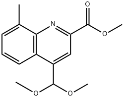 methyl 4-(dimethoxymethyl)-8-methylquinoline-2-carboxylate Structure