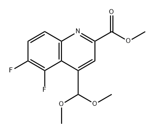 Methyl 4-(dimethoxymethyl)-5,6-difluoroquinoline-2-carboxylate Structure