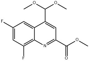 Methyl 4-(dimethoxymethyl)-6,8-difluoroquinoline-2-carboxylate Structure