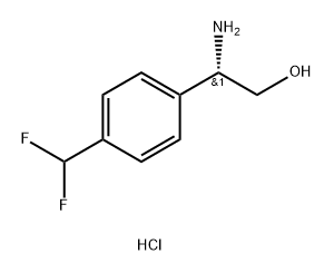 Benzeneethanol, β-amino-4-(difluoromethyl)-, hydrochloride (1:1), (βS)- Structure