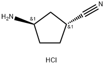 Cyclopentanecarbonitrile, 3-amino-,hydrochloride (1:1),(1R,3R)- Structure