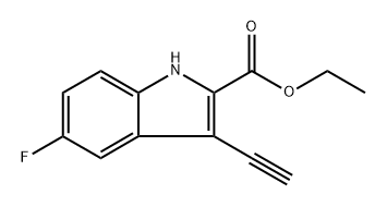 Ethyl 3-ethynyl-5-fluoro-1H-indole-2-carboxylate Structure