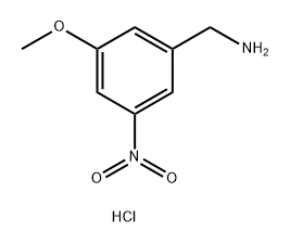 Benzenemethanamine, 3-methoxy-5-nitro-, hydrochloride (1:1) Structure