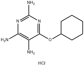 6-(Cyclohexyloxy)pyrimidine-2,4,5-triamine trihydrochloride Structure