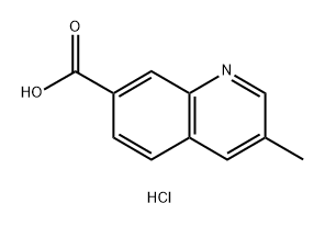 7-Quinolinecarboxylic acid, 3-methyl-, hydrochloride (1:1) Structure